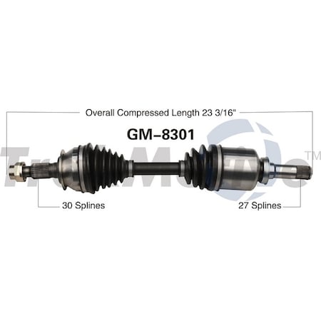 Surtrack Axle Cv Axle Shaft, Gm-8301 GM-8301